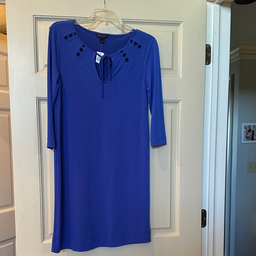 Banana Republic Royal Blue Long Sleeve Dress